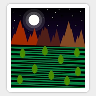 Minimalist landscape Sticker